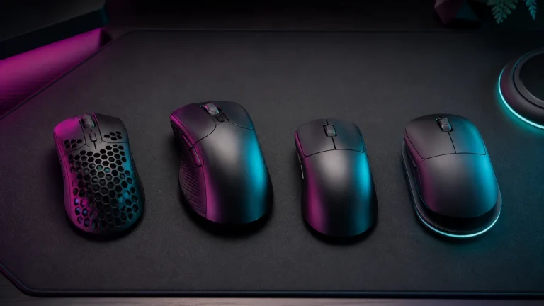 Four gaming mouse shapes compared for grip, weight, and wireless use