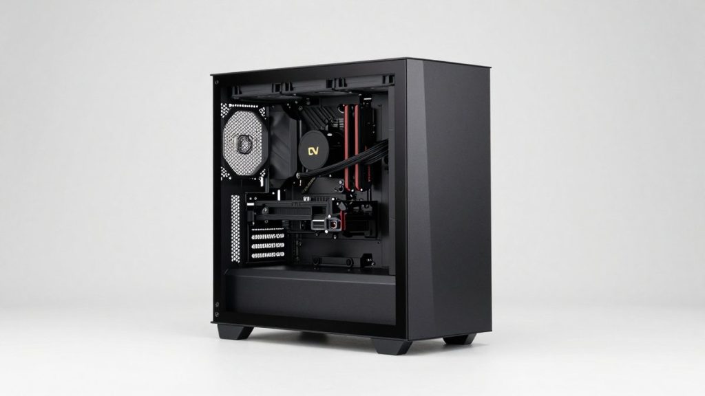 Custom Gaming PC Workspace Ergonomics Setup: Desk, Monitor and Noise